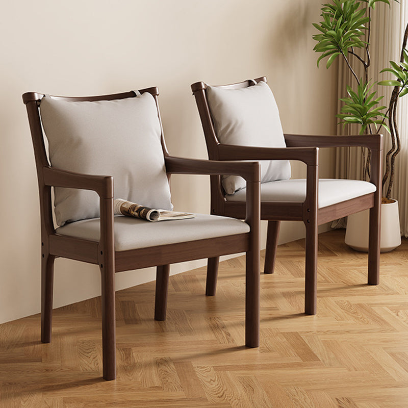 Solid Wood Chair with Fabric Seat Cushion
