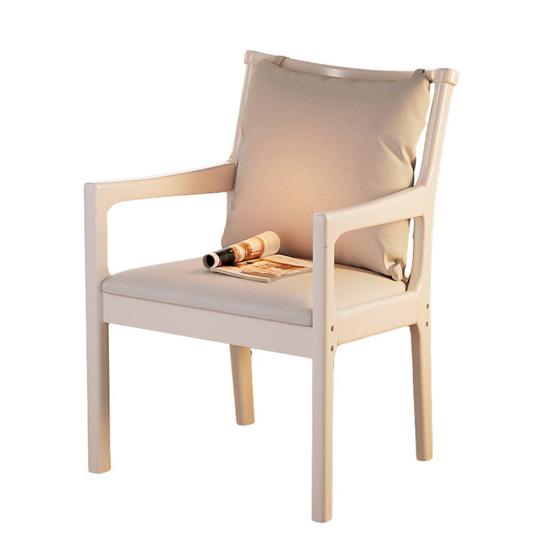Solid Wood Chair with Fabric Seat Cushion