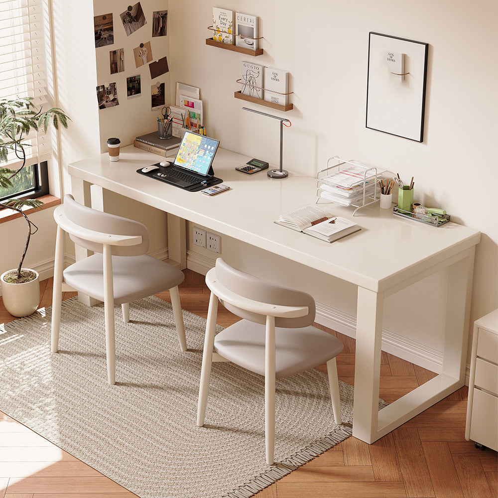 Classic Solid Wood Slab Writing Desk (Multiple Sizes & Colors)