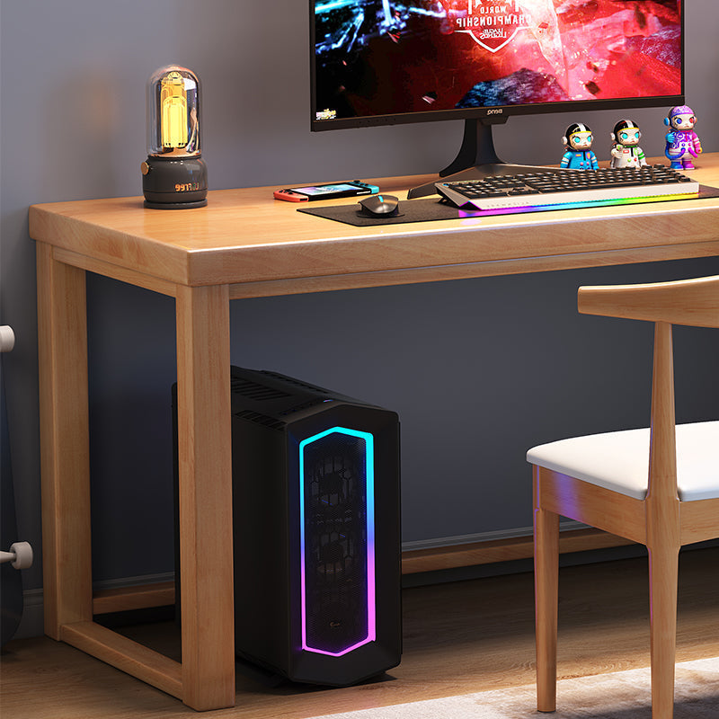 Minimalist Solid Wood Corner Writing Desk (L-Shaped)