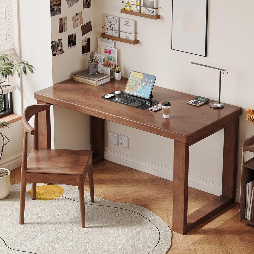 Classic Solid Wood Slab Writing Desk (Multiple Sizes & Colors)