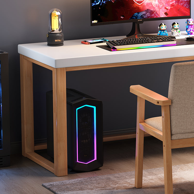 Minimalist Solid Wood Corner Writing Desk (L-Shaped)