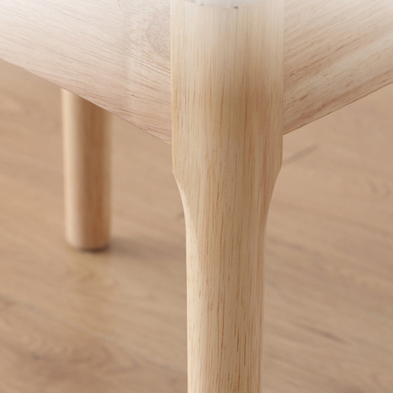 Solid Wood Dining Chair with Gray Fabric Cushion