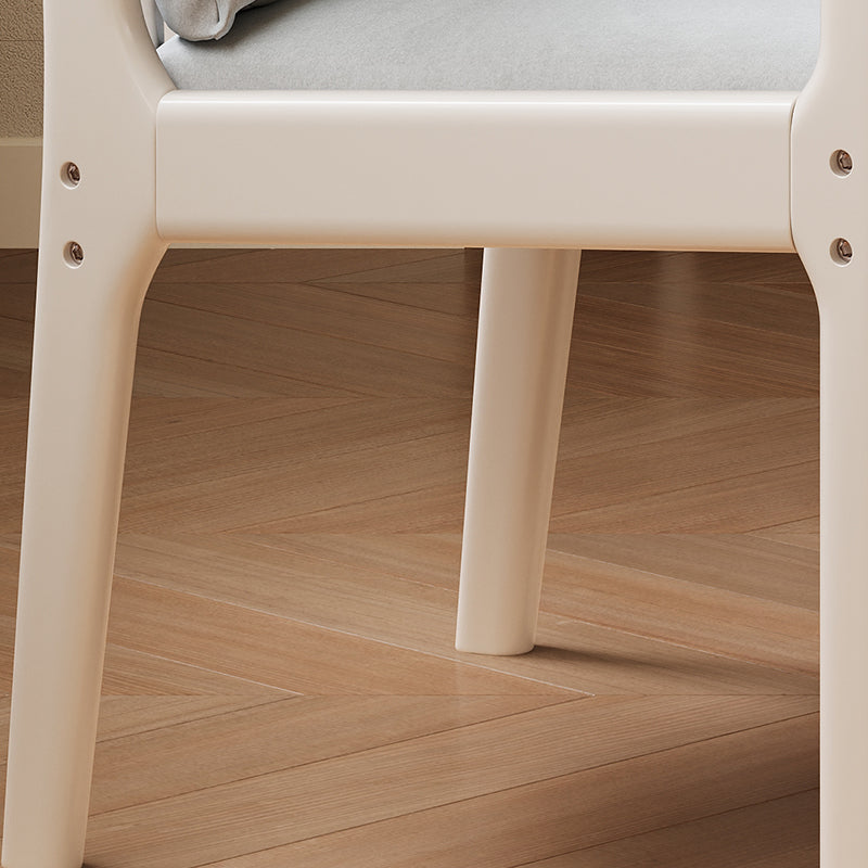 Solid Wood Chair with Fabric Seat Cushion