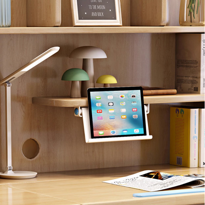Height-Adjustable Writing Desk with Shelf