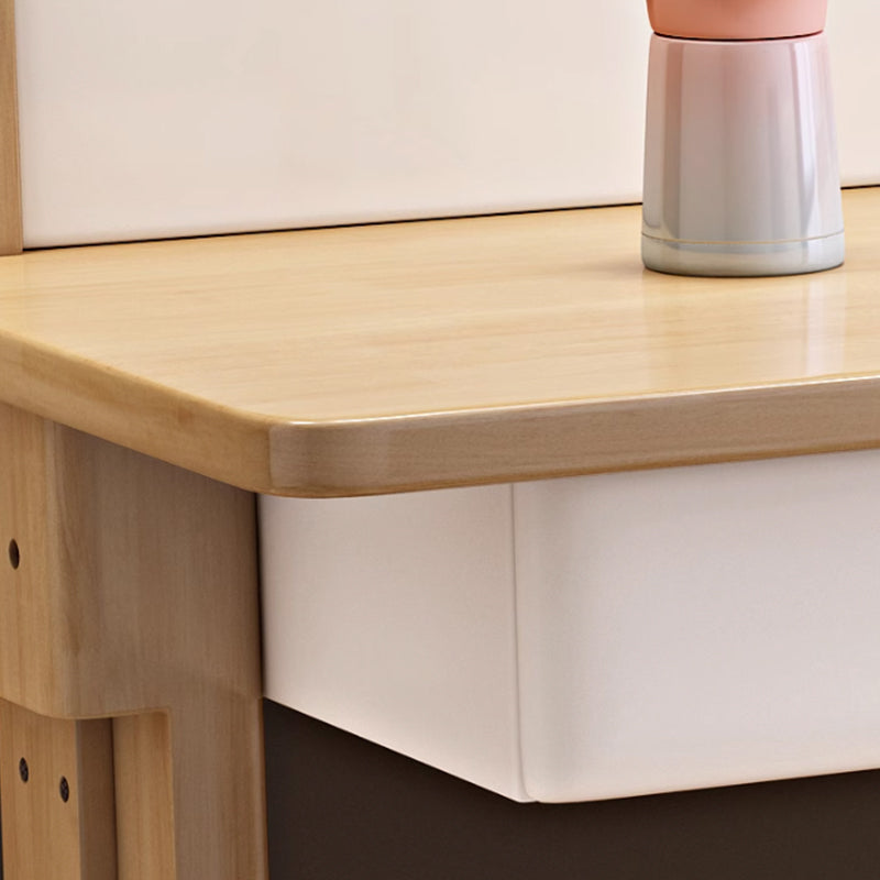 Height-Adjustable Writing Desk with Shelf