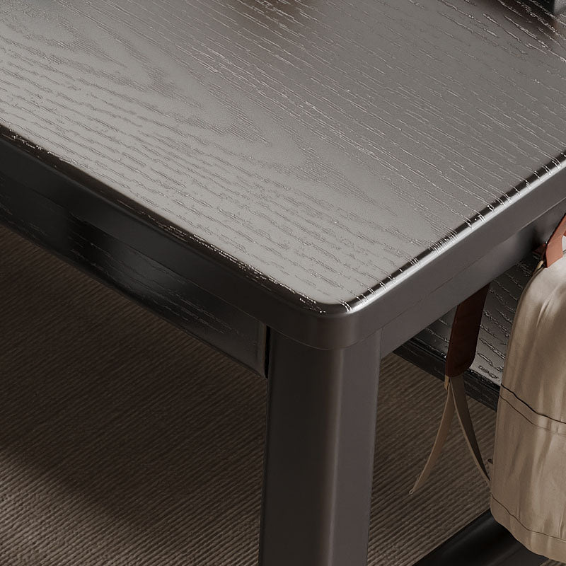 Black Solid Wood Writing Desk with Drawers – Classic Study Desk 63”/71” - US Writing Desk