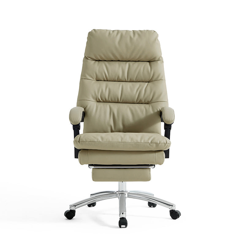 Reclining Ergonomic Office Chair with Armrests and Retractable Footrest
