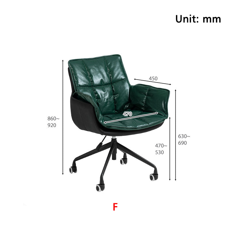 Adjustable Height Swivel Office Chair in Multiple Colors