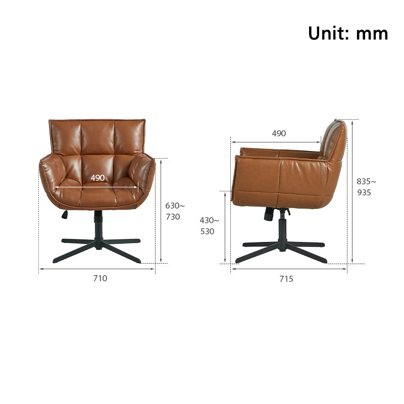 Adjustable Height Office Chair with Ergonomic Back Support