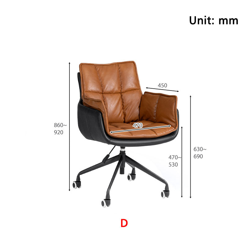 Adjustable Height Swivel Office Chair in Multiple Colors