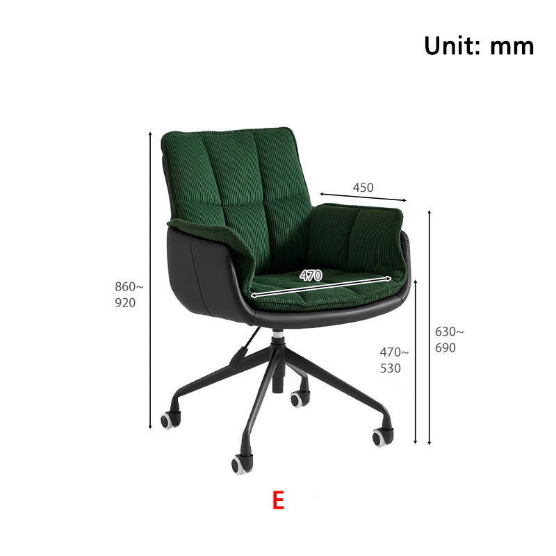Adjustable Height Swivel Office Chair in Multiple Colors