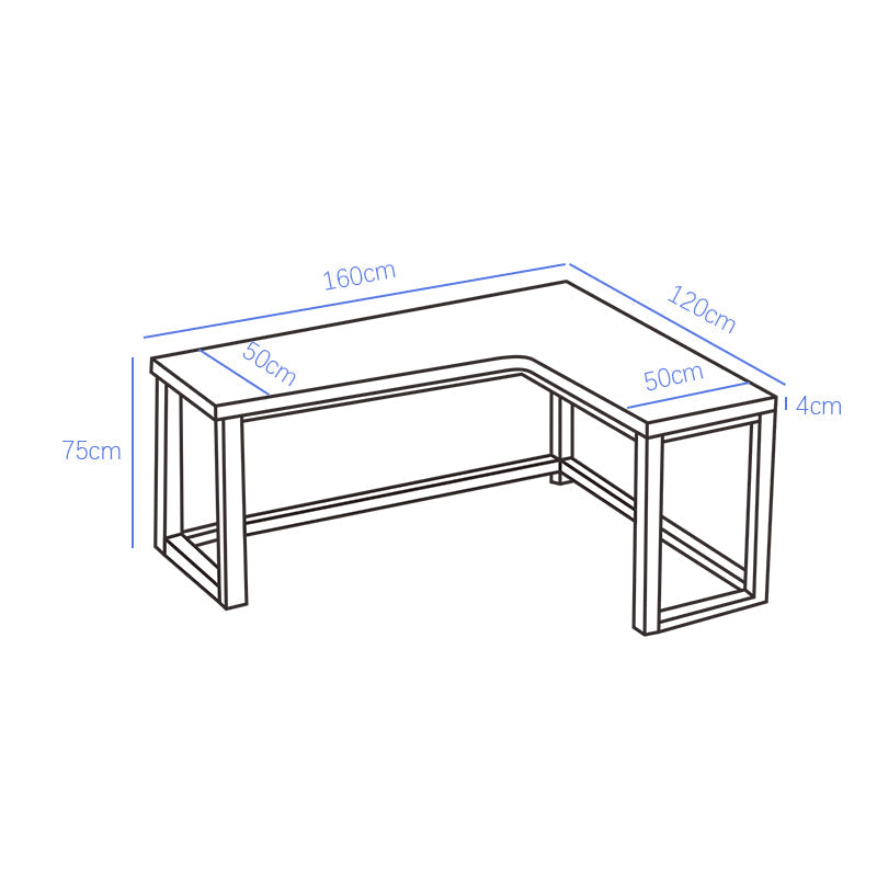 Minimalist Solid Wood Corner Writing Desk (L-Shaped)