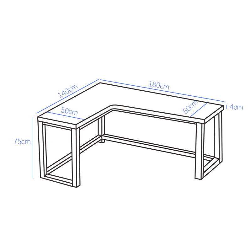 Minimalist Solid Wood Corner Writing Desk (L-Shaped)