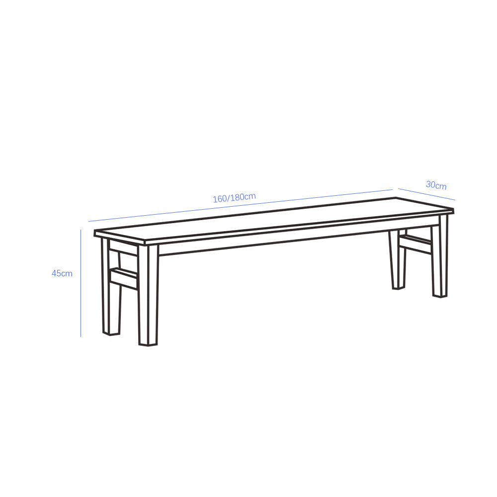 Minimalist Solid Wood Bench - 63" / 71"