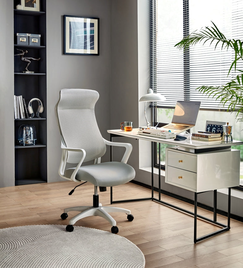 Adjustable Mesh Office Chair with Lumbar Support and Headrest