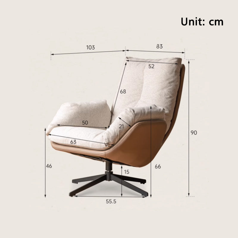 Adjustable Swivel Office Chair with Matching Stool