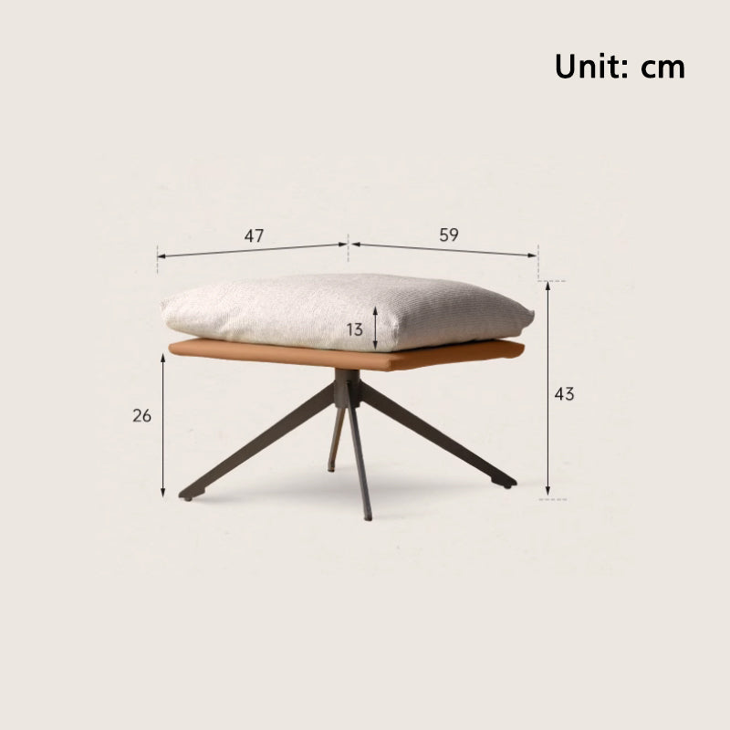 Adjustable Swivel Office Chair with Matching Stool