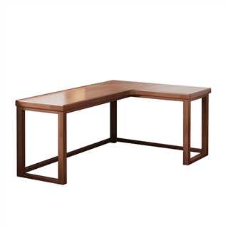 Minimalist Solid Wood Corner Writing Desk (L-Shaped)