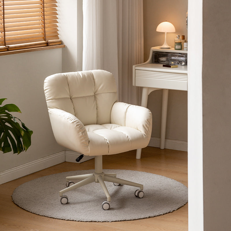Adjustable Height Ergonomic Swivel Chair with PU Caster Wheels
