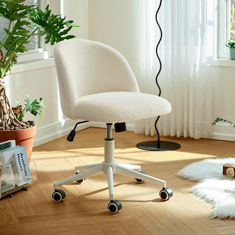 Armless Rolling Computer Chair with Adjustable Height