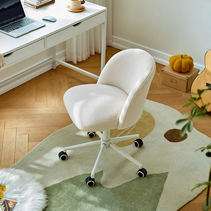 Armless Rolling Computer Chair with Adjustable Height