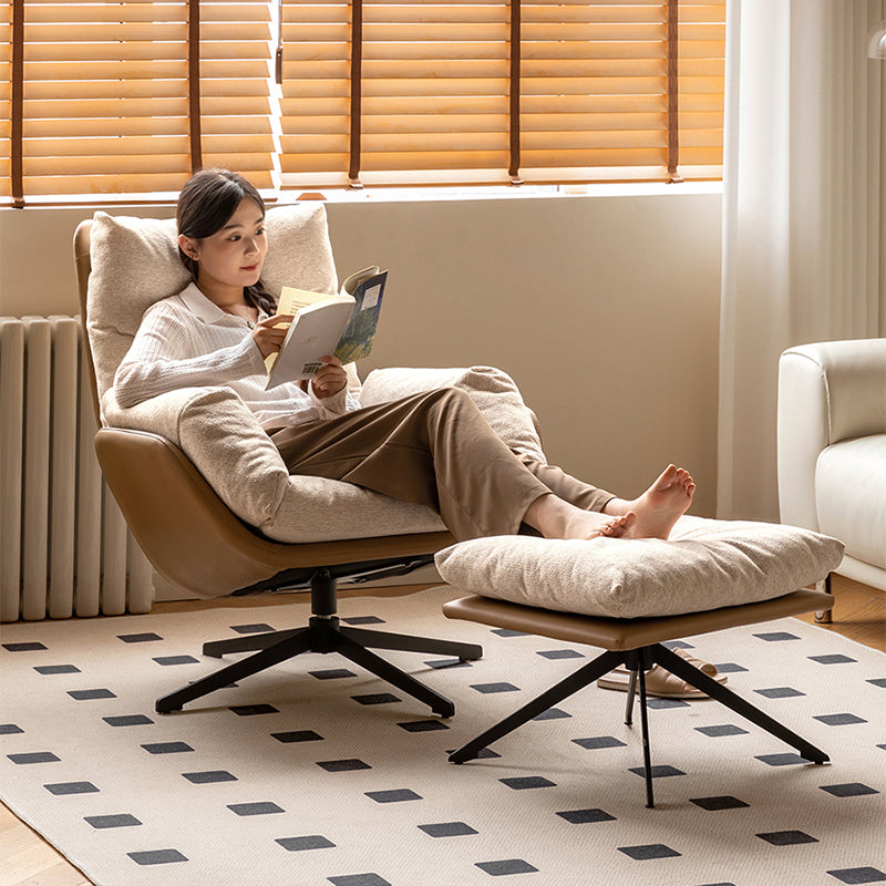 Adjustable Swivel Office Chair with Matching Stool